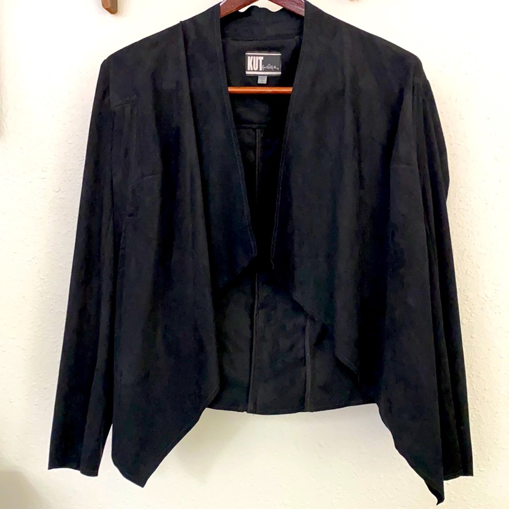 Women’s black suede jacket top